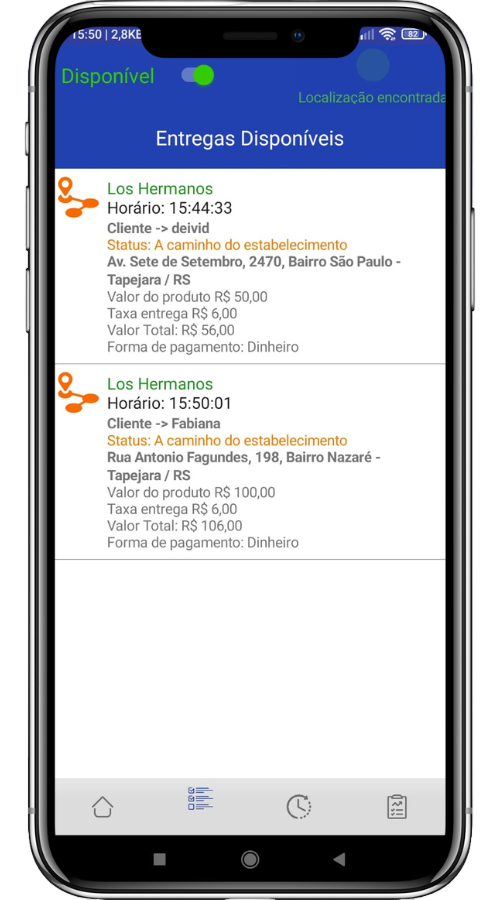 App Entregador